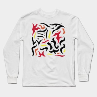 Colorful Abstract Fire Long Sleeve T-Shirt